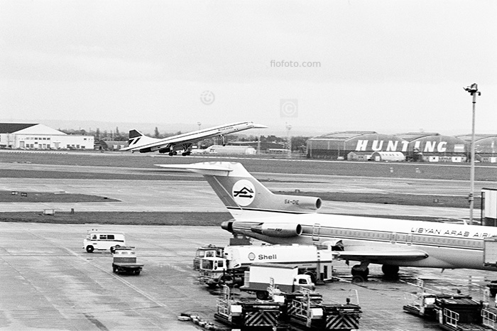 Concorde landing, Heathrow Airport 1979