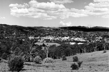 Image shows Bowral town from Oxley Hill, NSW, Australia. ©fiofoto.com Peter John, All Rights Reserved