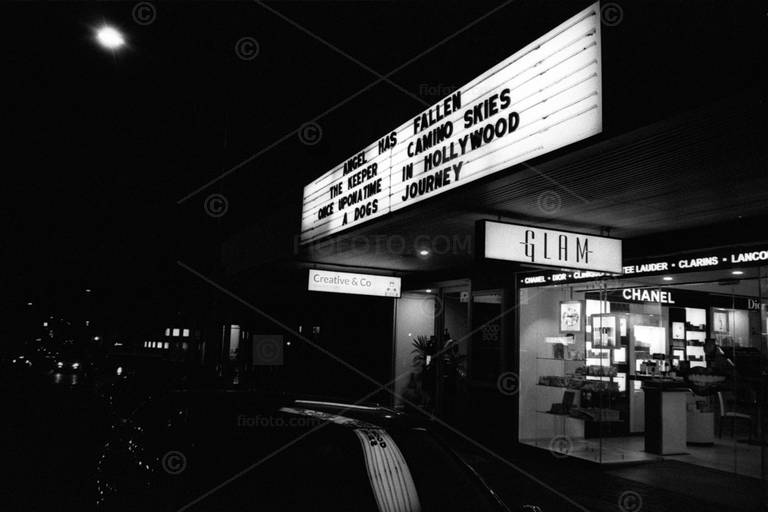 Night view of Empire Cinema, Bong Bong Street, Bowral, NSW, Australia. August 2019.